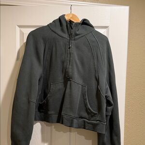 lululemon athletica Charcoal Half-Zip Cropped Hoodie